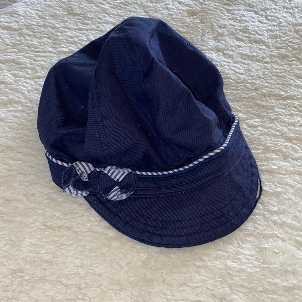 Zara Blue Denim Style Stripe Hat